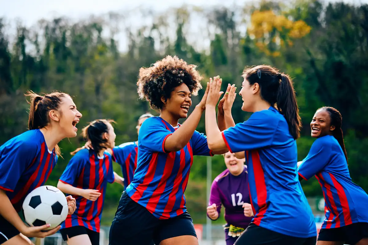 Une équipe de sport féminin